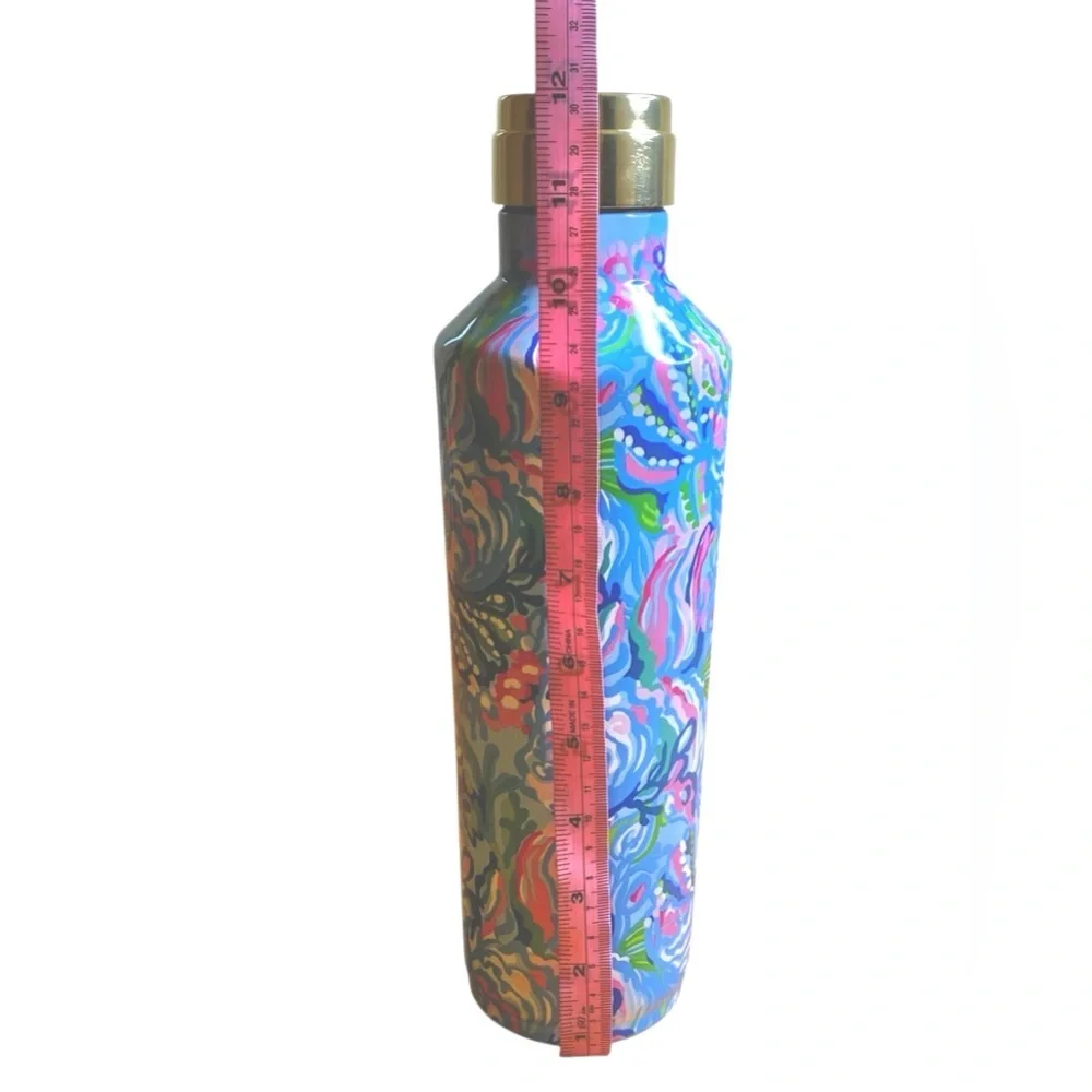 Lilly Pulitzer Aqua La Vista Stainless Steel Canteen 25 oz Water Bottle - Picture 5 of 6